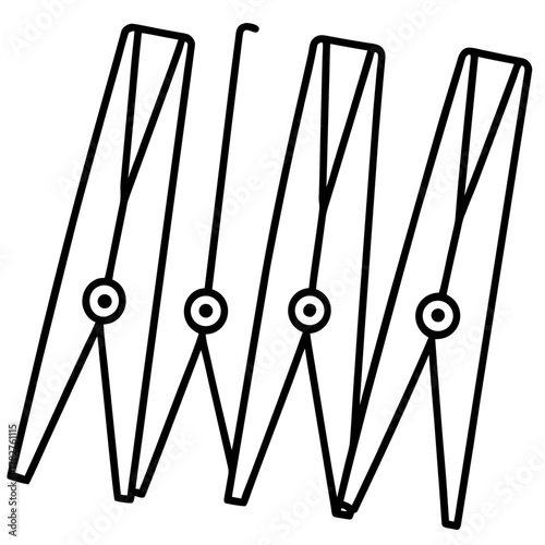 Clothespin Vector Illustration