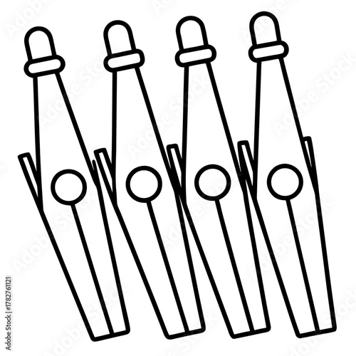 Clothespin Vector Illustration