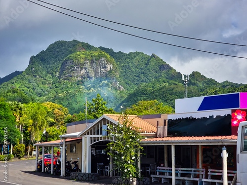 Εκτύπωση καμβά Street in Rarotonga