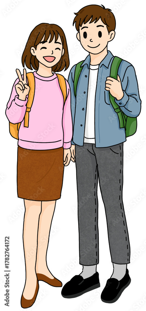 Fototapeta premium young couple walking