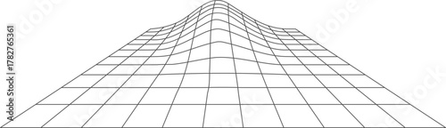 선-라인-입체-3d-그리드-격자-메쉬-모눈종이-솟은-올라온