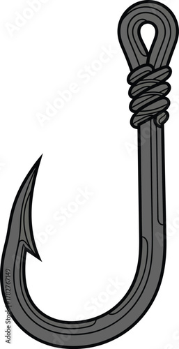 Classic fishing hook ready for angling adventure, perfect for outdoor recreation needs