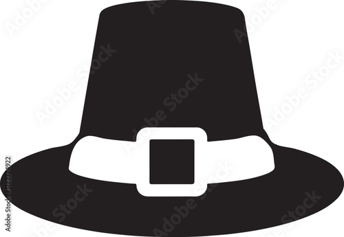 3d render of a black and white hat