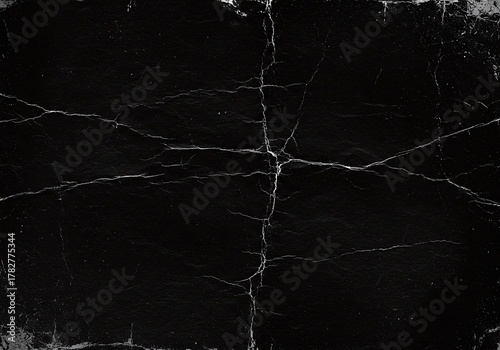 Abstract Background: Dark, Crumpled Cardboard Surface with Heavy Folds and High Detail