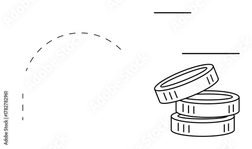 Stacked coins represent wealth, savings, profit, or investments. Ideal for economy, banking, finance, business growth budgeting fiscal management and digital payment. Simple flat metaphor