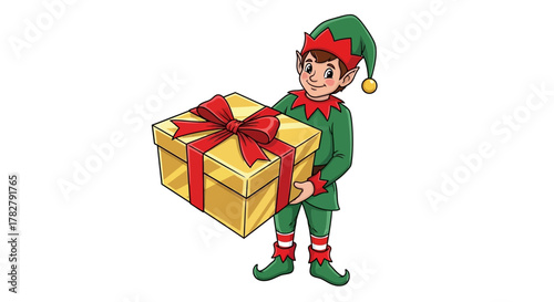 Shelves full of toys and gifts, including dolls, a train, and a teddy bear.