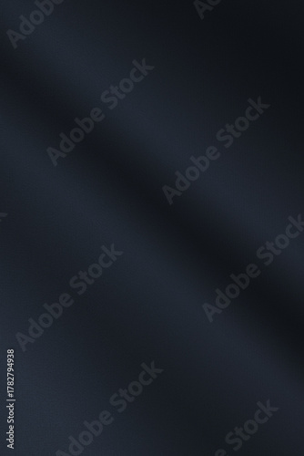 Black dark gray blue abstract elegant background. Drapery. Curtain. Fabric material. Soft folds. Wave stripe line. Gradient. Empty space. Design. Template.
