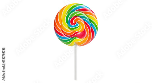 Colorful lollipop isolated on white background.