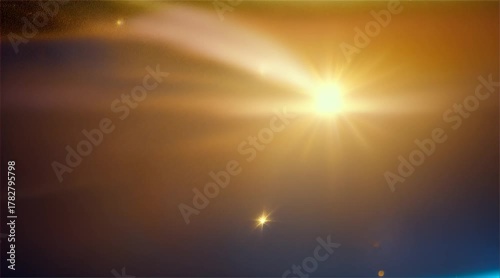 Flow of Sparkling Golden Particles and Luminous Radiance - Abstract Loop