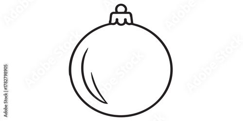 Christmas ornament outline vector