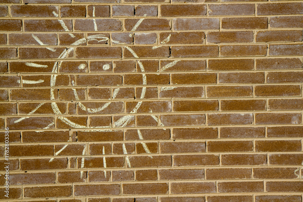 Obraz premium Kredą po ścianie słońce