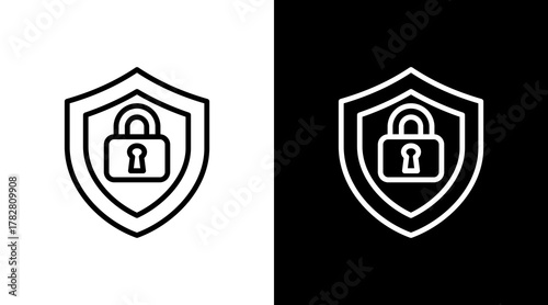 Shield With Icon Set Design