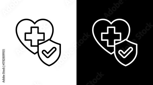 Medical Cross With Icon Set Design