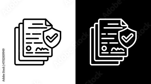 Document With Icon Set Design