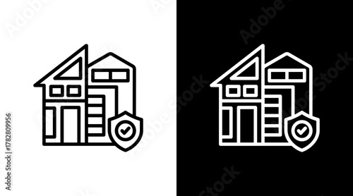 House With Icon Set Design