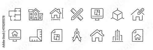 architecture, blueprint, house, building, construction, design, plan, floor plan, ruler, pencil, computer, monitor, screen, 3d model, cube, drafting, compass, scale, skyscraper, office building, docum