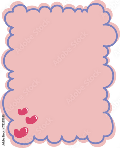 Pink Cute note illustration