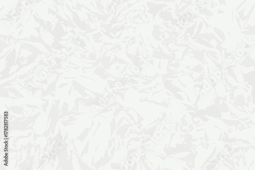 White Crumpled Paper Background. Textured Wrinkled Vector Design