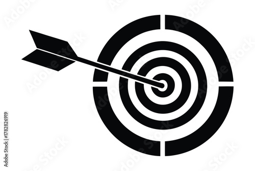 target goal vector icon silhouette