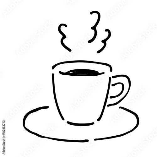 シンプルなコーヒーカップのイラスト素材