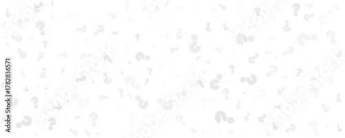 Question mark seamless pattern. Repeating interrogation patern. Hand drawn black simple icon on white sample background.