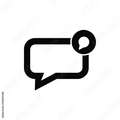 Message notification icon social media chat vector illustration