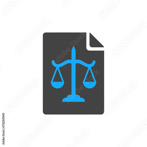 AI Legal Document Review Icon, Law Assistant