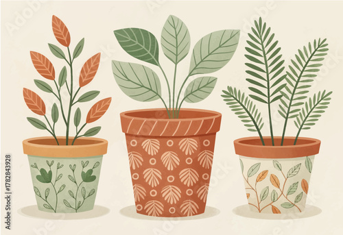 Charming potted plants for a touch of nature indoors, bring a calming botanical vibe with these cute, rustic designs perfect for home decor projects