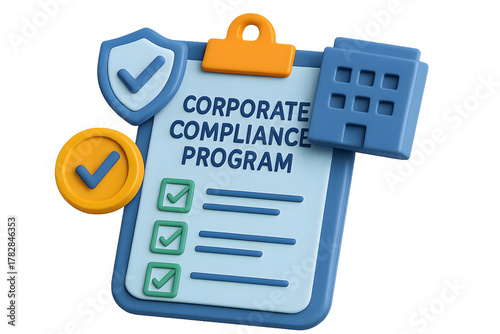 Corporate Compliance Program illustration for the concept of business.