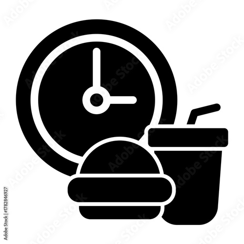 Coffee Break Time and Rest Period Icon from Time Management Collection (Solid Style)