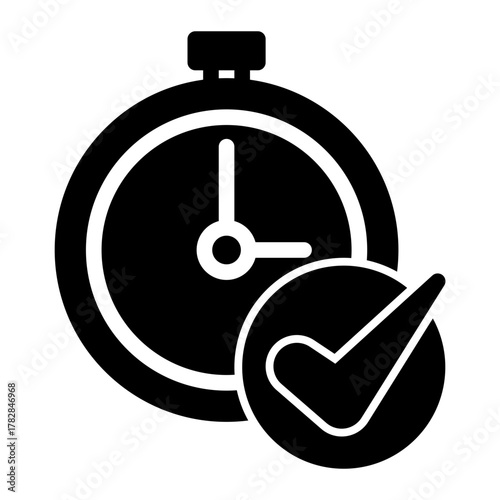 Real Time Deadline Management Icon from Time Management Collection (Solid Style)