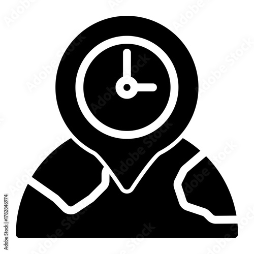 Venue Region Mapping Location Icon from Time Management Collection (Solid Style)