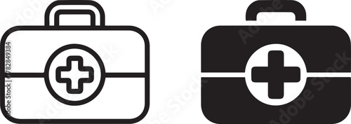 first aid kit medical first aid kit icon vector emergency case symbol