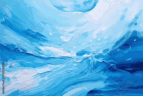Abstract art blue paint background with liquid fluid grunge texture. eps 10