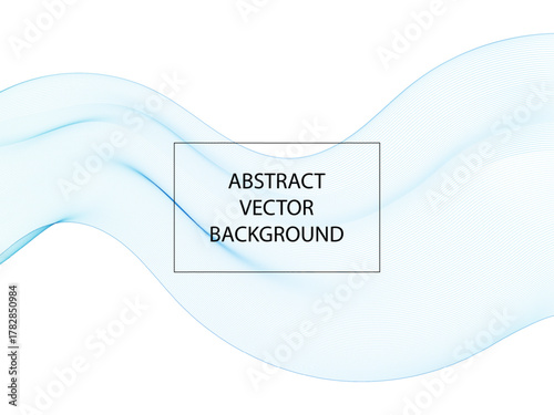 Abstract smooth color wave vector. Curve flow blue motion illustration. Smoke design. Vector lines. Eps10