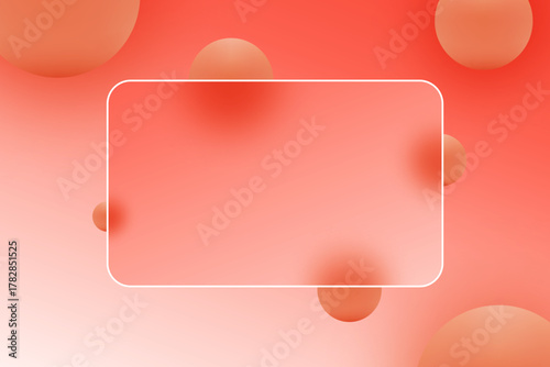 Abstract background Red spheres and frame on a gradient backdrop. Eps 10