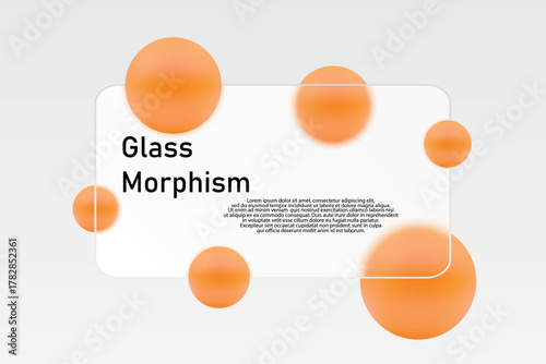A fantastic composition with orange balls and clear glass. Eps 10