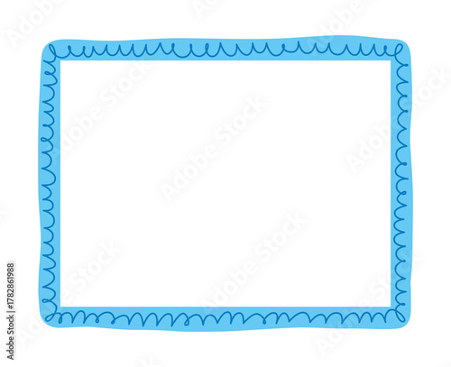Blue decorative frame isolated vector