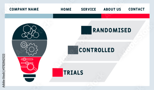 RCT – Randomised Controlled Trials acronym. business concept background. vector illustration concept with keywords and icons. lettering illustration with icons for web banner, flyer, landing