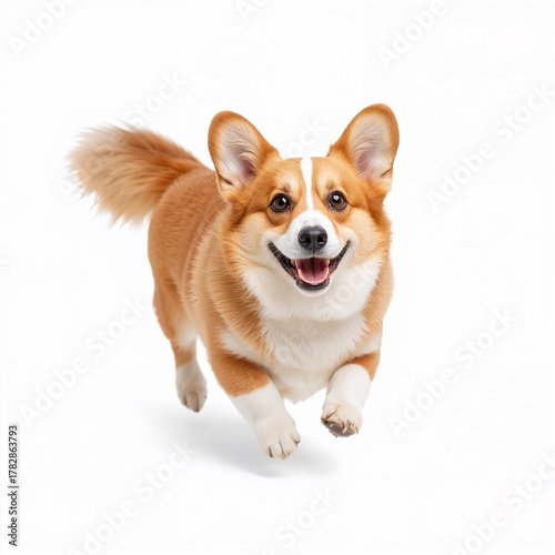 pomeranian dog isolated on white