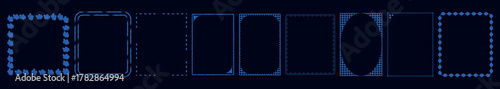 A vector set of a illustrated frames for photos and element highlight