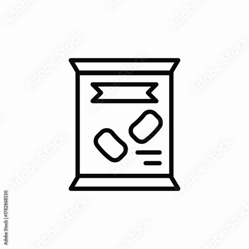 chips pack icon sign vector