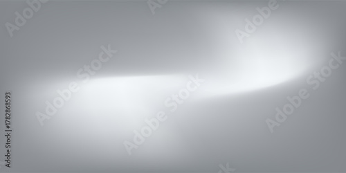 Silver foil background with metal mirror texture. Chrome gradient surface with light gloss. Vector aluminum grey sheet with reflection.