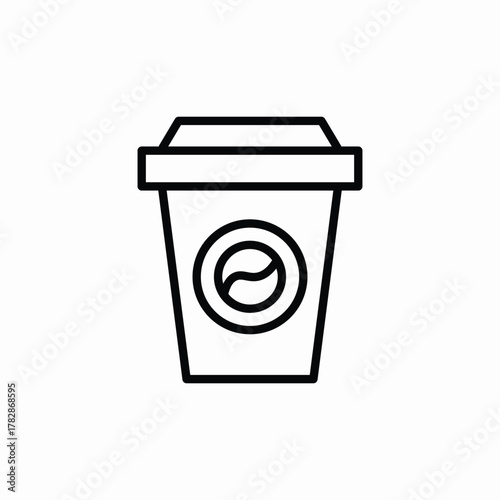 coffee take away icon sign vector