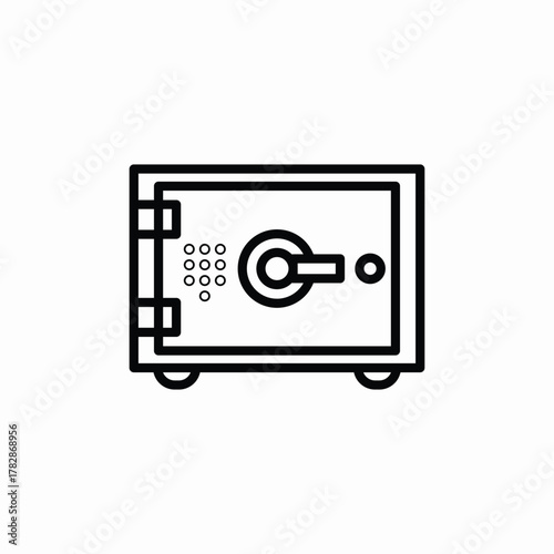money safe icon sign vector