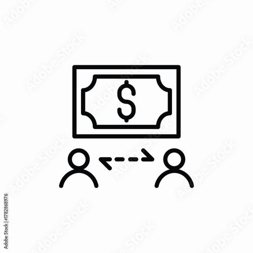 money transfer icon sign vector