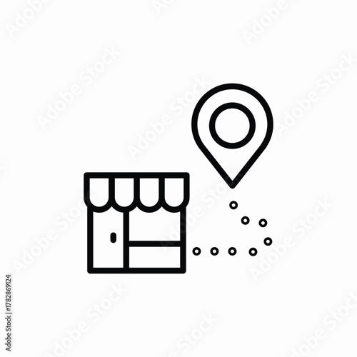 shopping location icon sign vector
