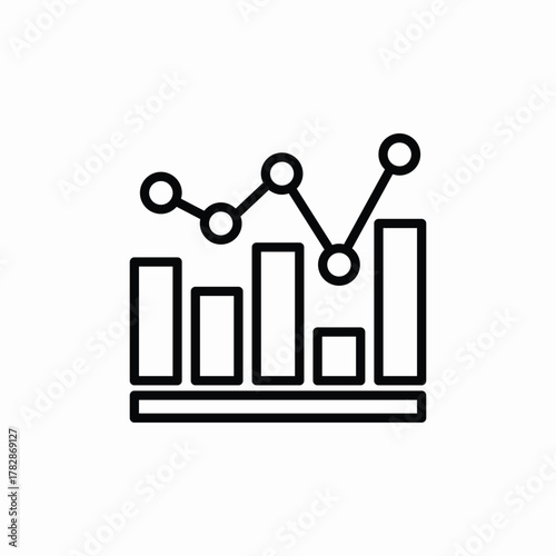 statistics chart icon sign vector