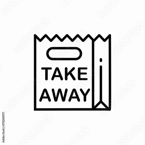 take away package icon sign vector