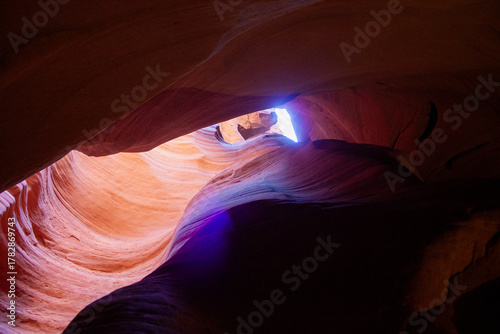 Slika na platnu Slot Canyon View Looking up to Bright Sky